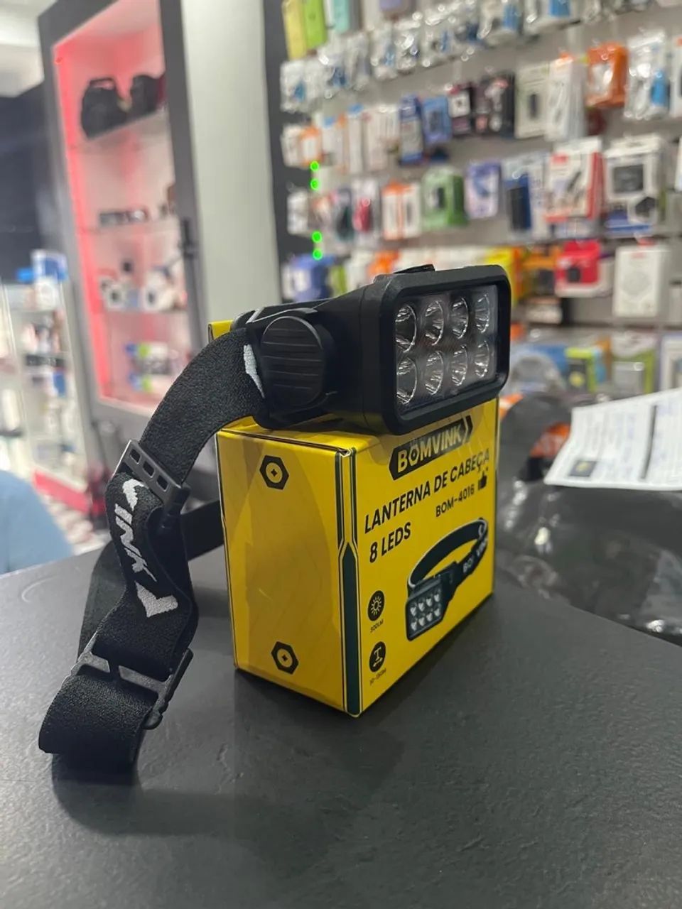 Lanterna de Cabeça 8 Leds BomVink BOM-4016 - Acampamento - Bom