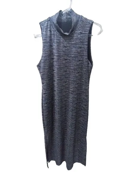 Vestido longo regata brilhoso cinza g