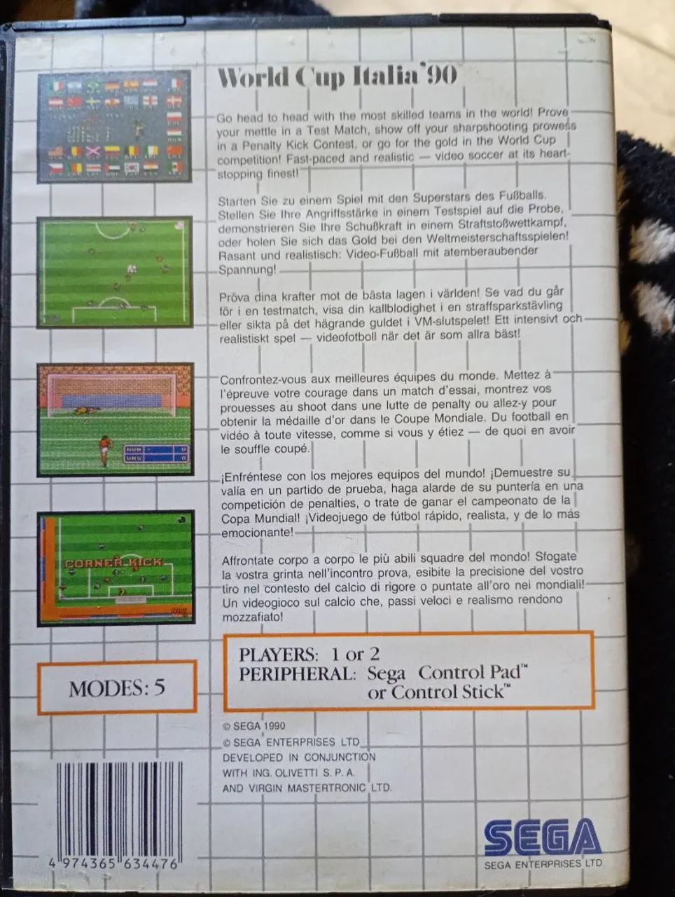 world cup Itália 90 master system  - Foto 2