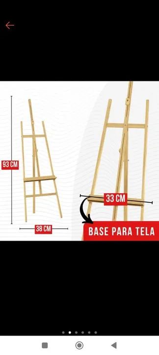 Cavalete  - Madeira - 93cm