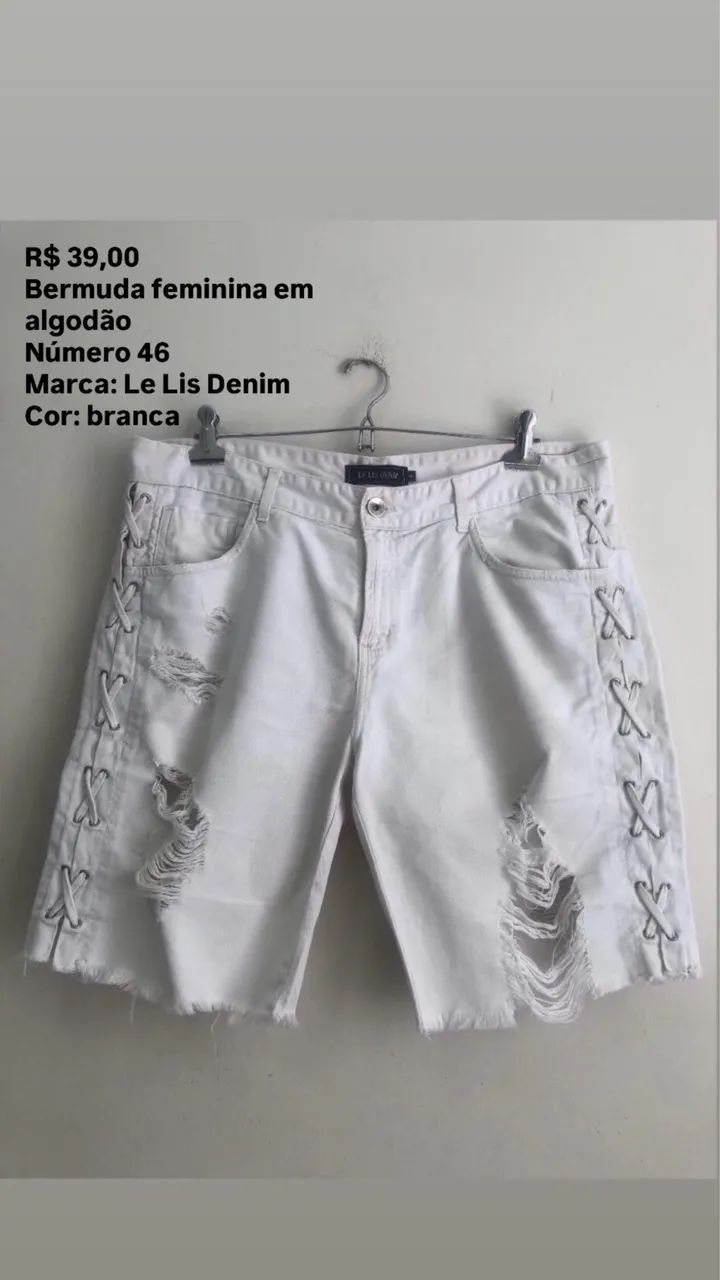 Bermuda feminina 46 Le Lis Blanc - Foto 4