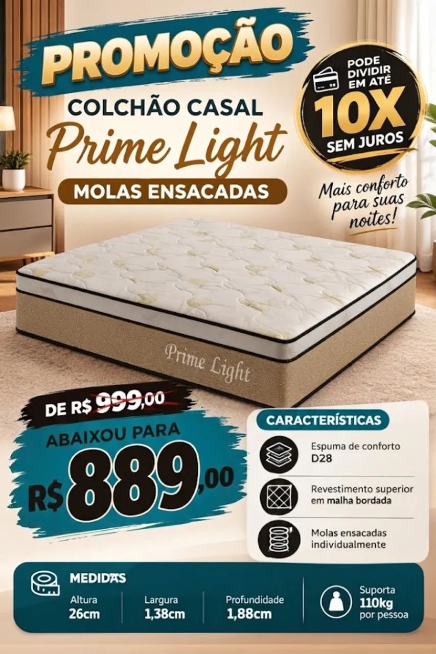 Colchão prime casal ALTO CONFORTO