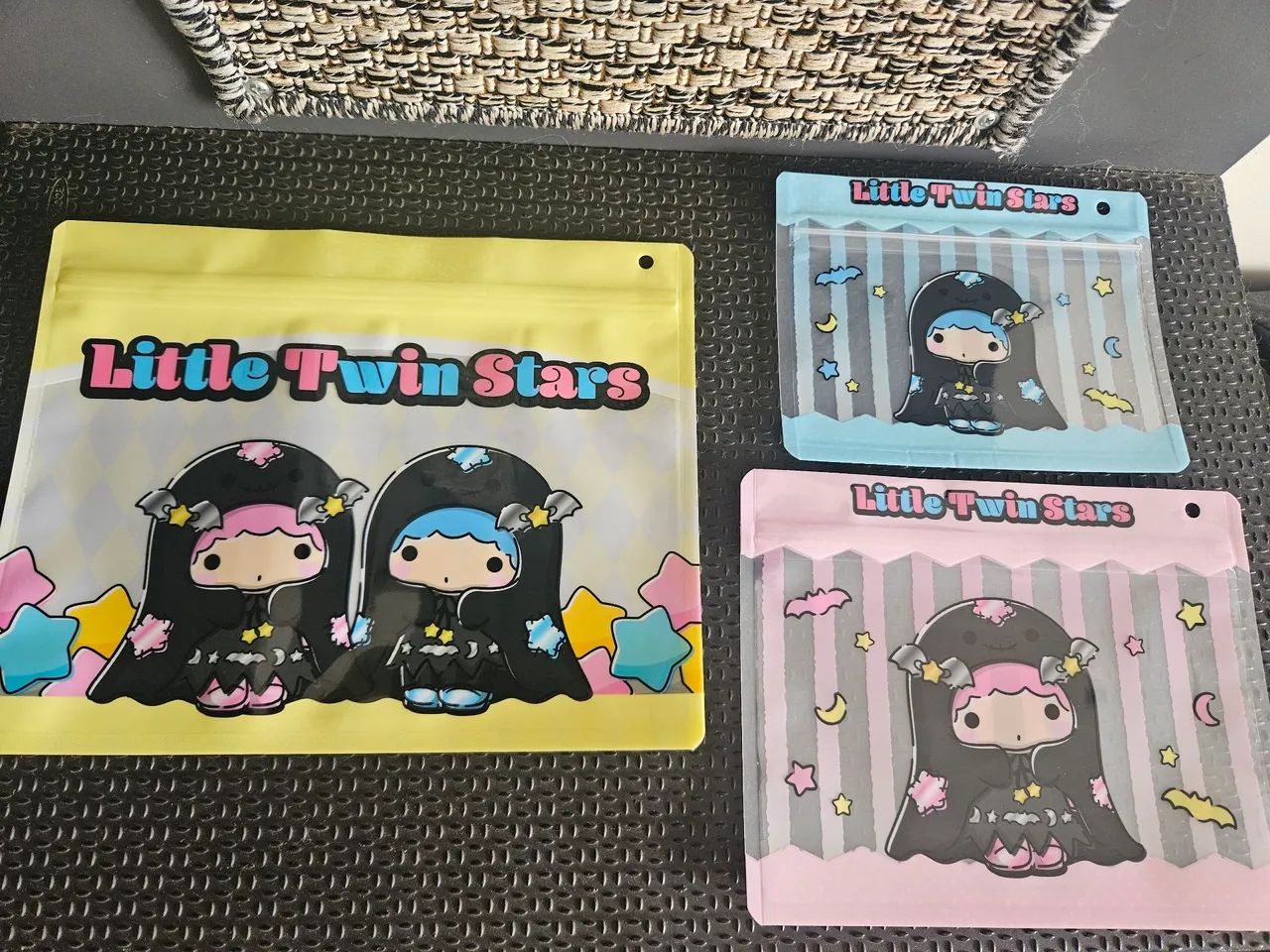 Kit com 3 saquinhos ziplock Little Twin Stars Halloween Japão 
