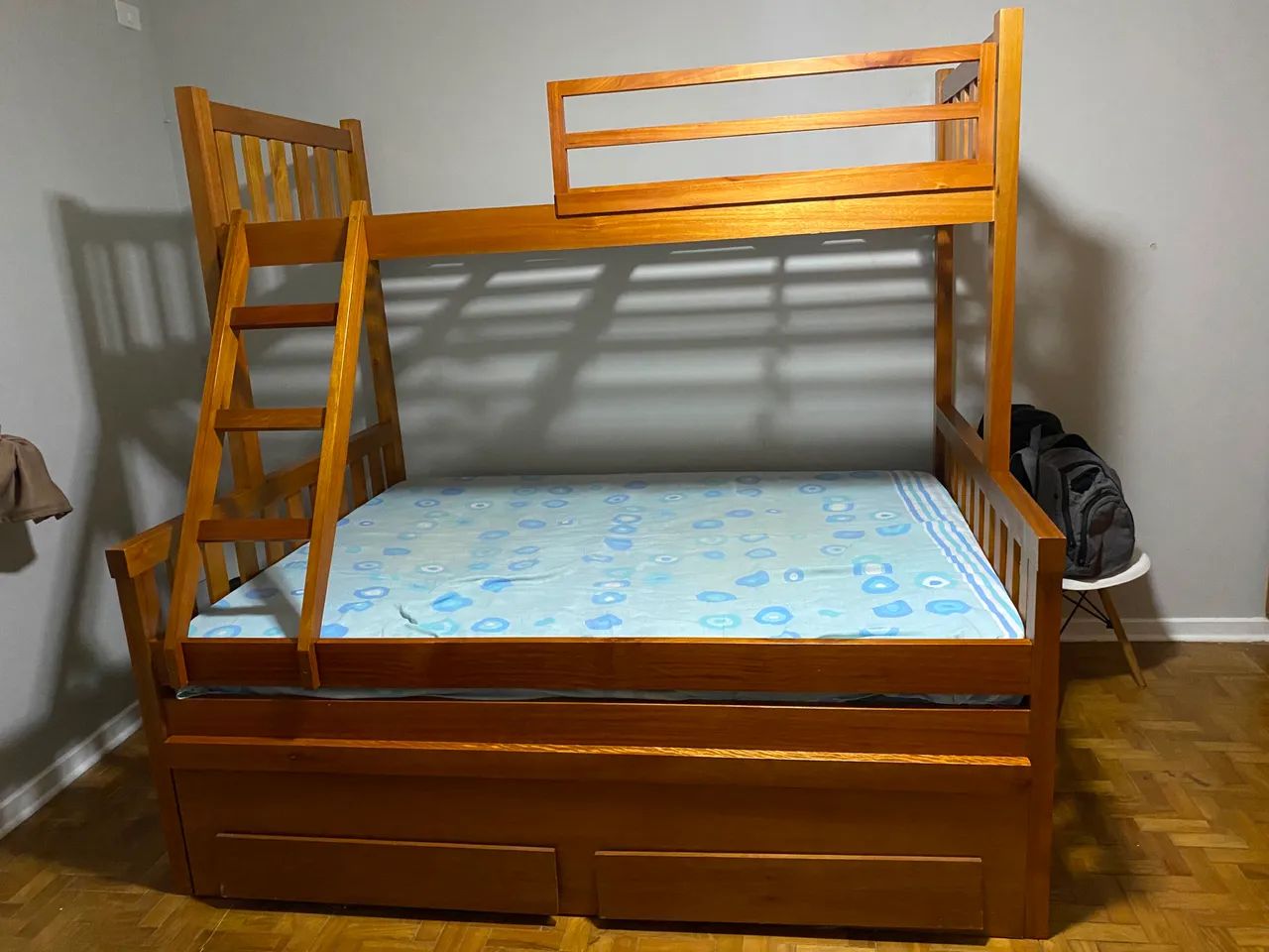 ? Beliche de Madeira Rústica com Cama de Casal - Perfeito Estado! - Foto 4
