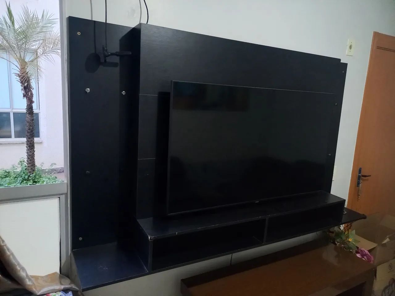Rack preto + painel 