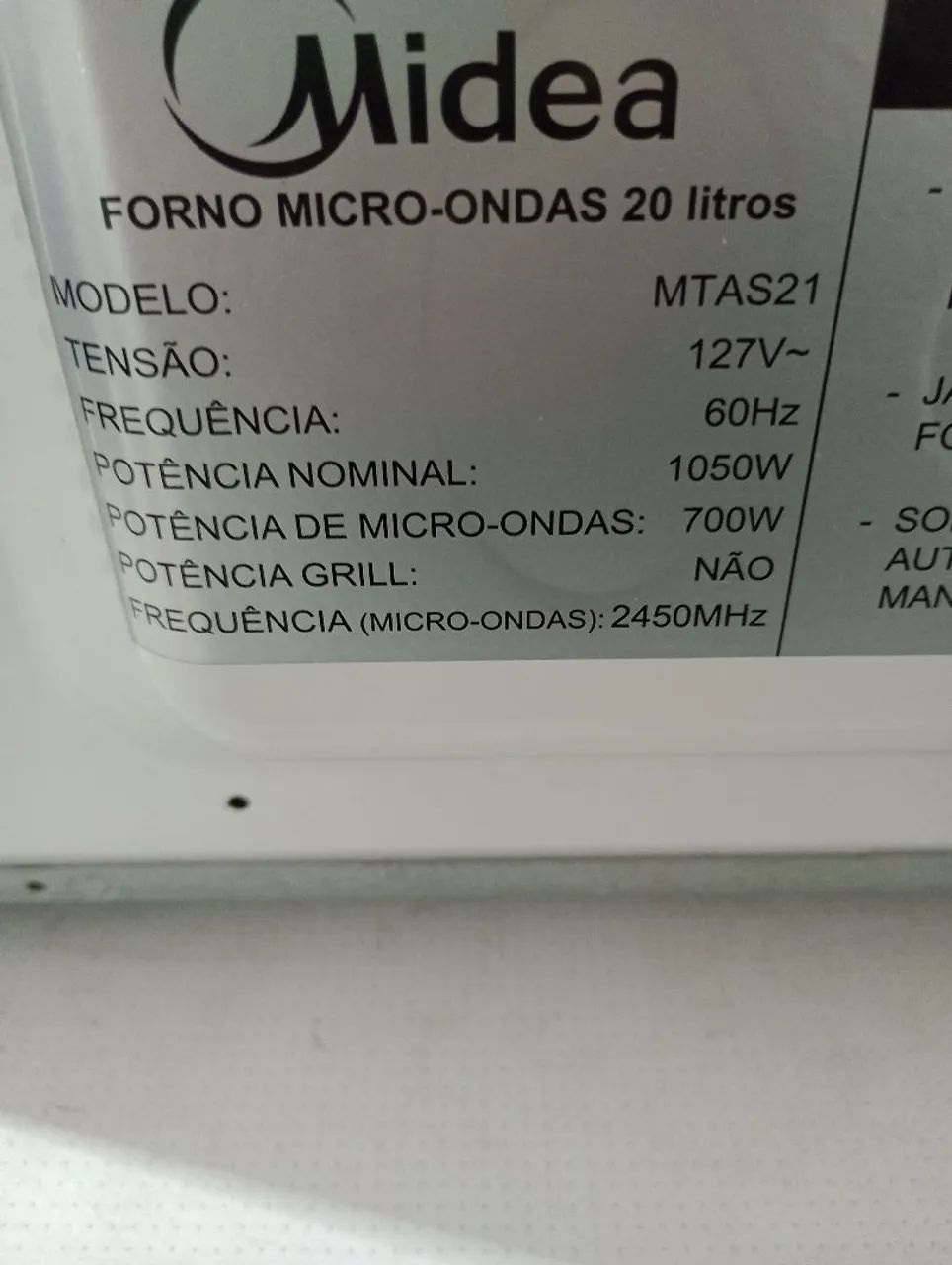 Microondas Midea 20 litros - Foto 5