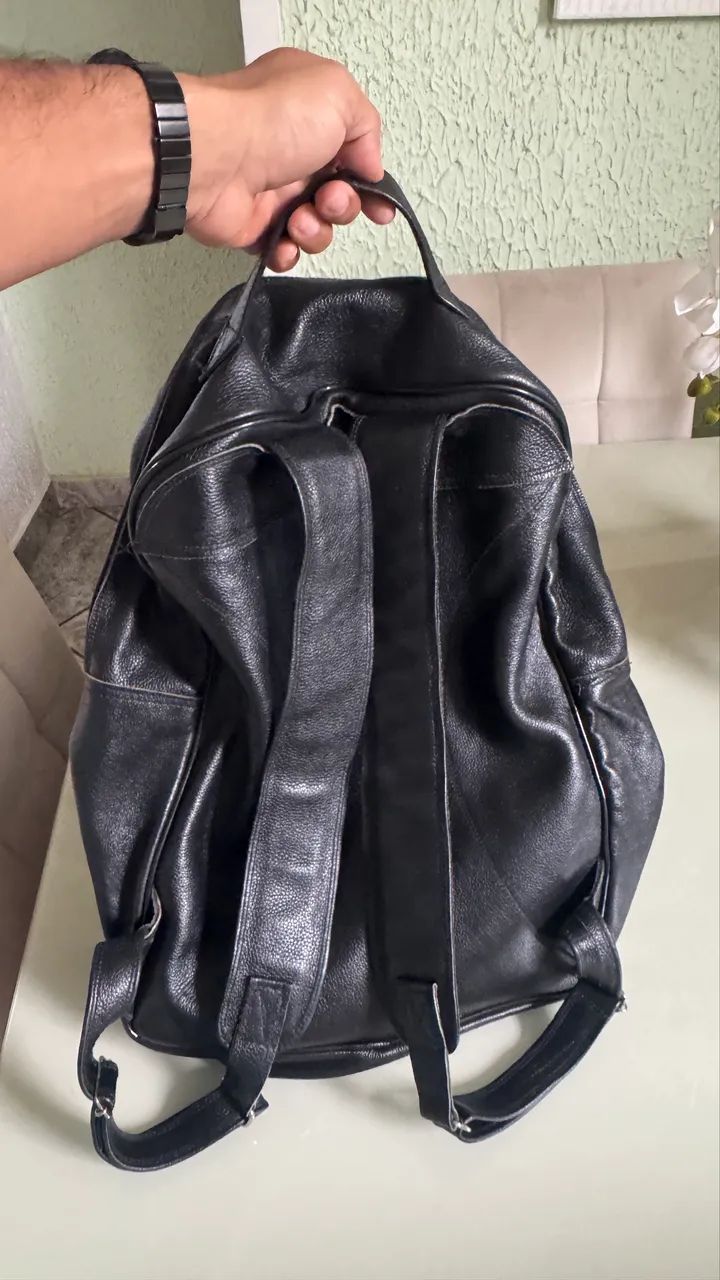 Mochila de couro legítimo reforçado  - Foto 2