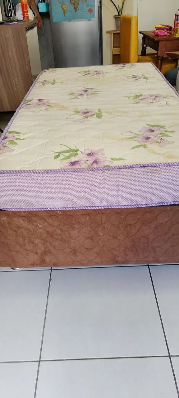 Vendo Cama box + Colchão Solteiro  - Foto 3