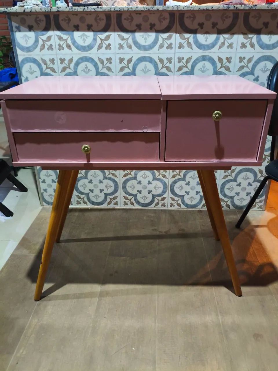 Penteadeira Retrô Rosa - Foto 2