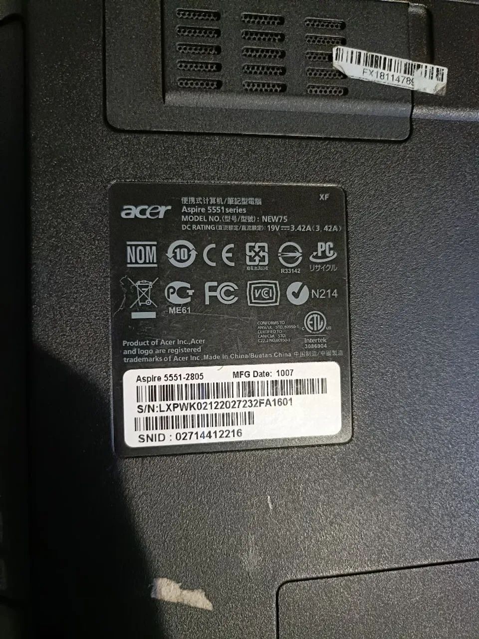 Notebook Acer aspire 5551 series new75 - Foto 4
