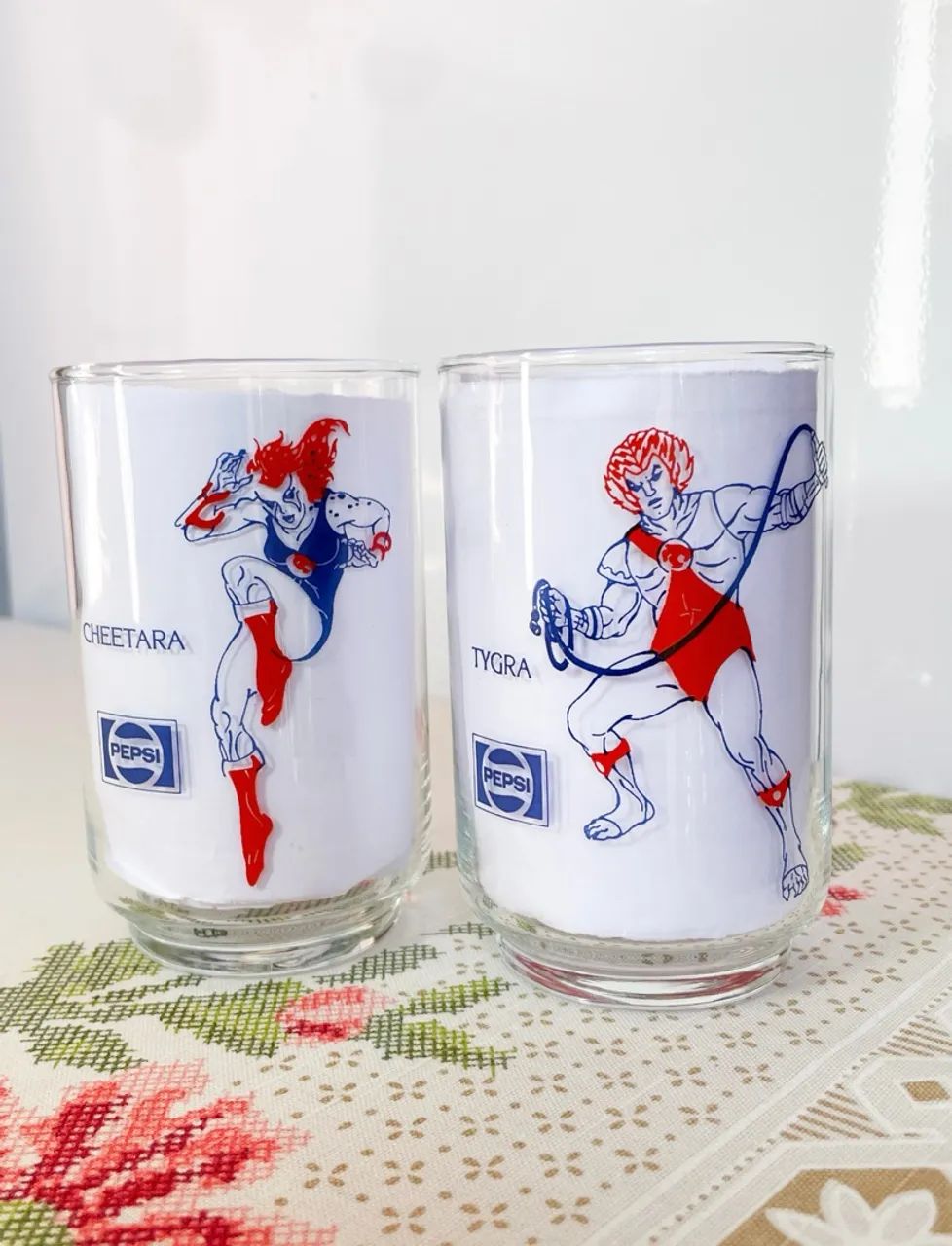 Copos Pepsi Thundercats Tygra e Cheetara 1986