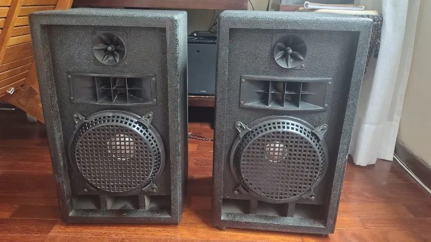 PREÇO REDUZIDO - Conjunto de potência e duas caixas de som - Foto 2