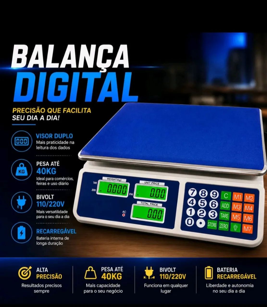 Balança comercial 40kg bivolt  - Foto 2