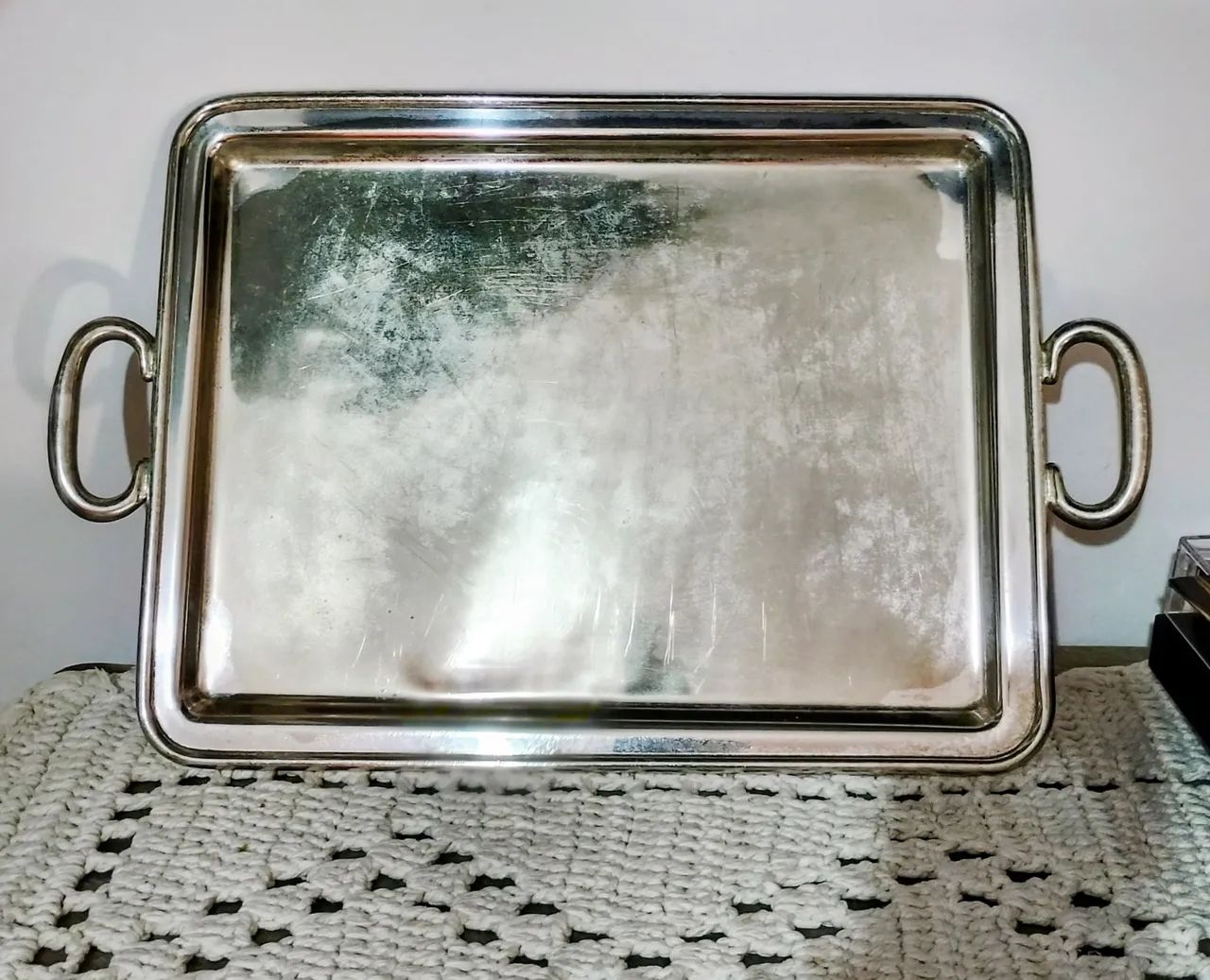 Bandeja Antiga Prata 90 