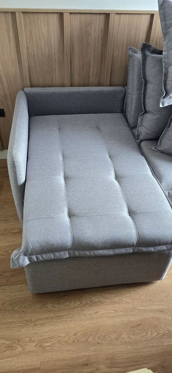 Vendo sofá retrátil cinza - Foto 5
