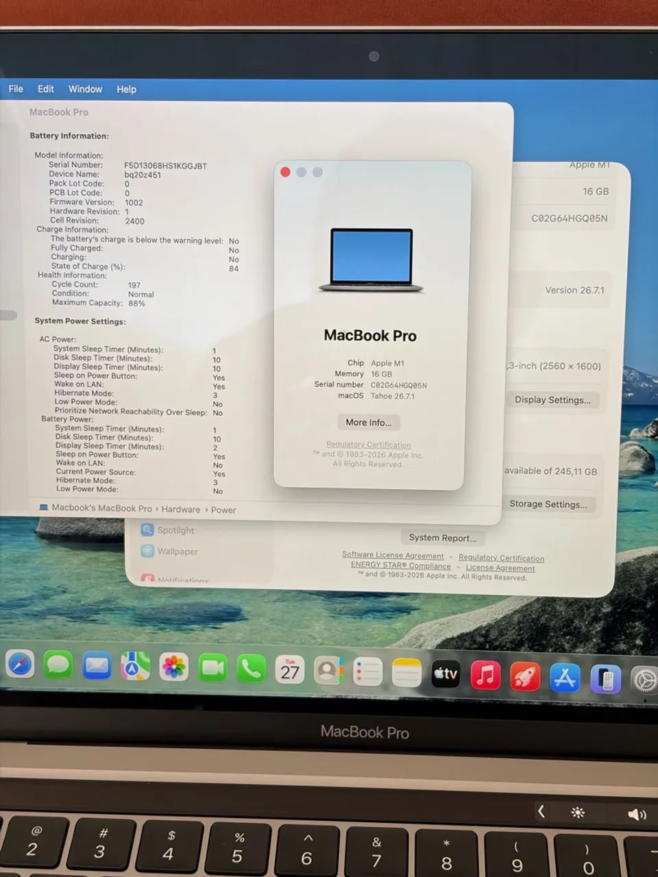 MacBook Pro m1 16gb 256SSD 2020  - Foto 3