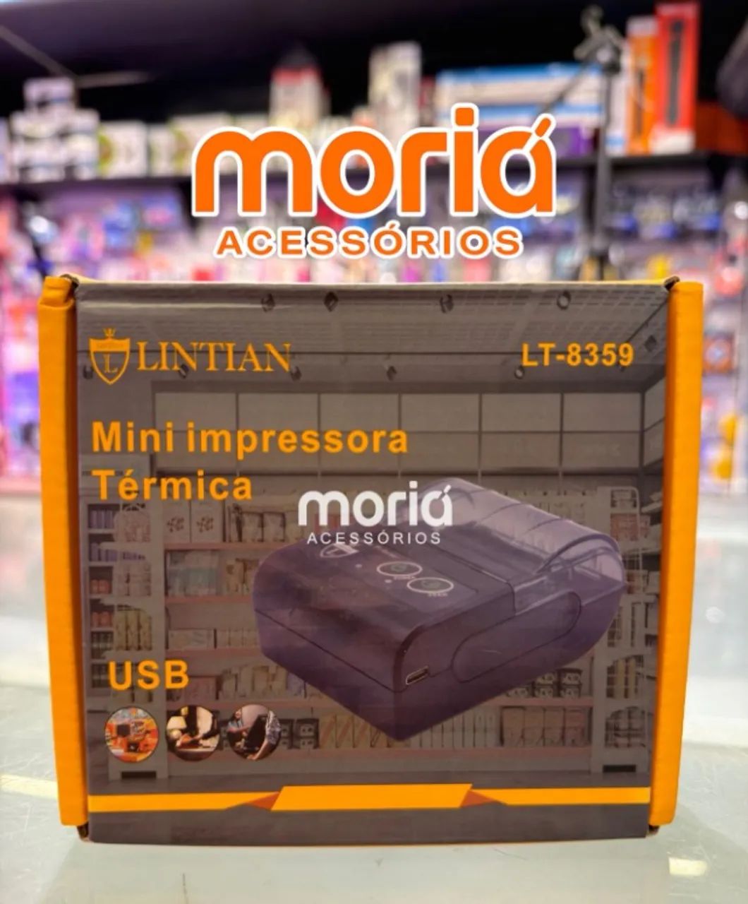 Mini Impressora Térmica Portátil Lintian LT-8359 USB e Bluetooth - Compacta, Rápida e Prát - Foto 4