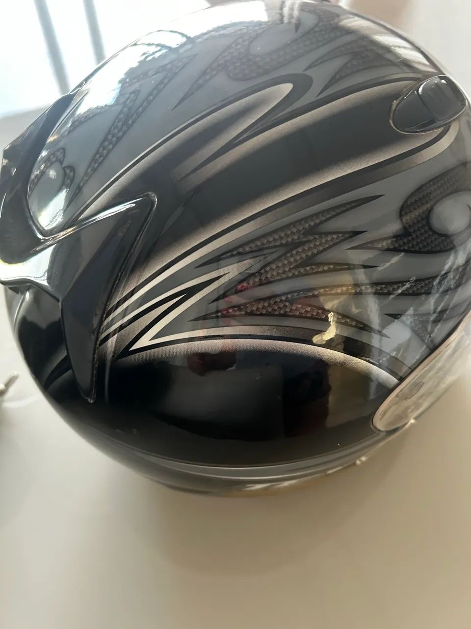 Capacete preto e cinza  - Foto 2