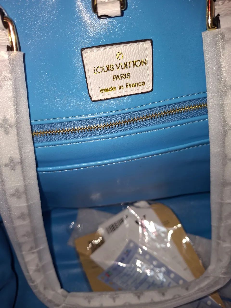 Bolsa Louis Vuitton OnTheGo Azul / Tamanho XL - Foto 3