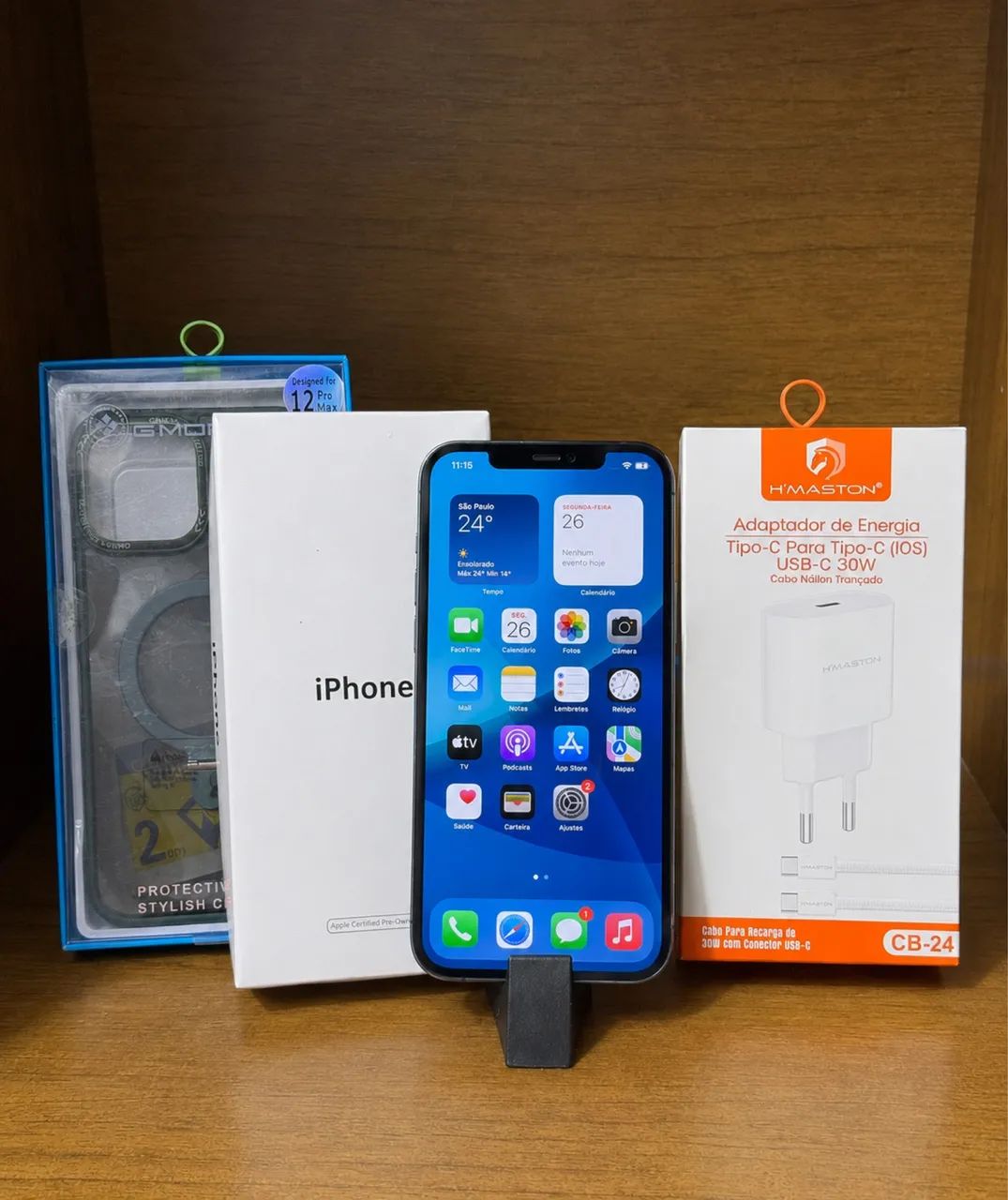 IPHONE 12 PRO MAX 256 GB COM CAIXA E NOTA - Foto 2
