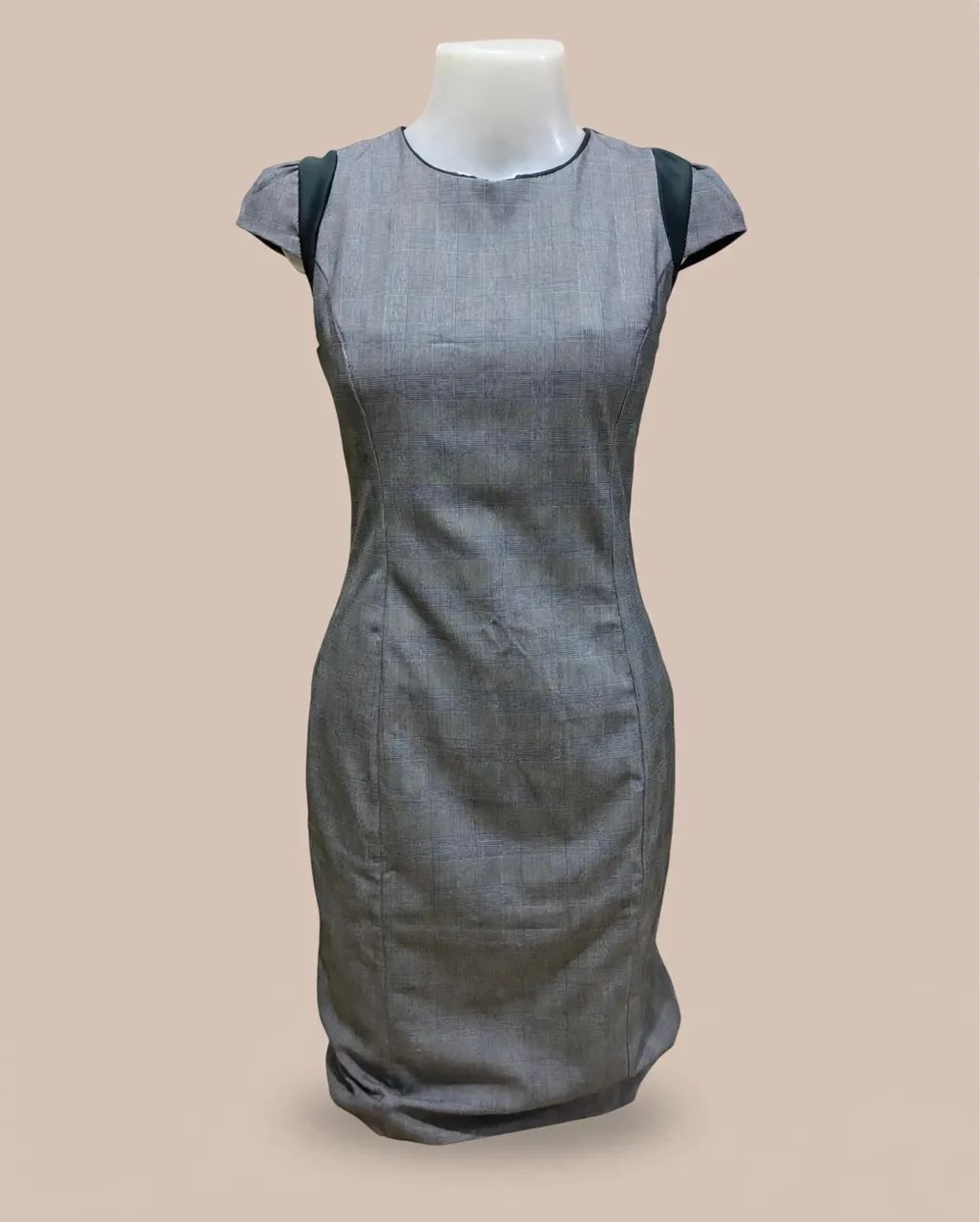 Vestido Cortelle Xadrez Cinza 40