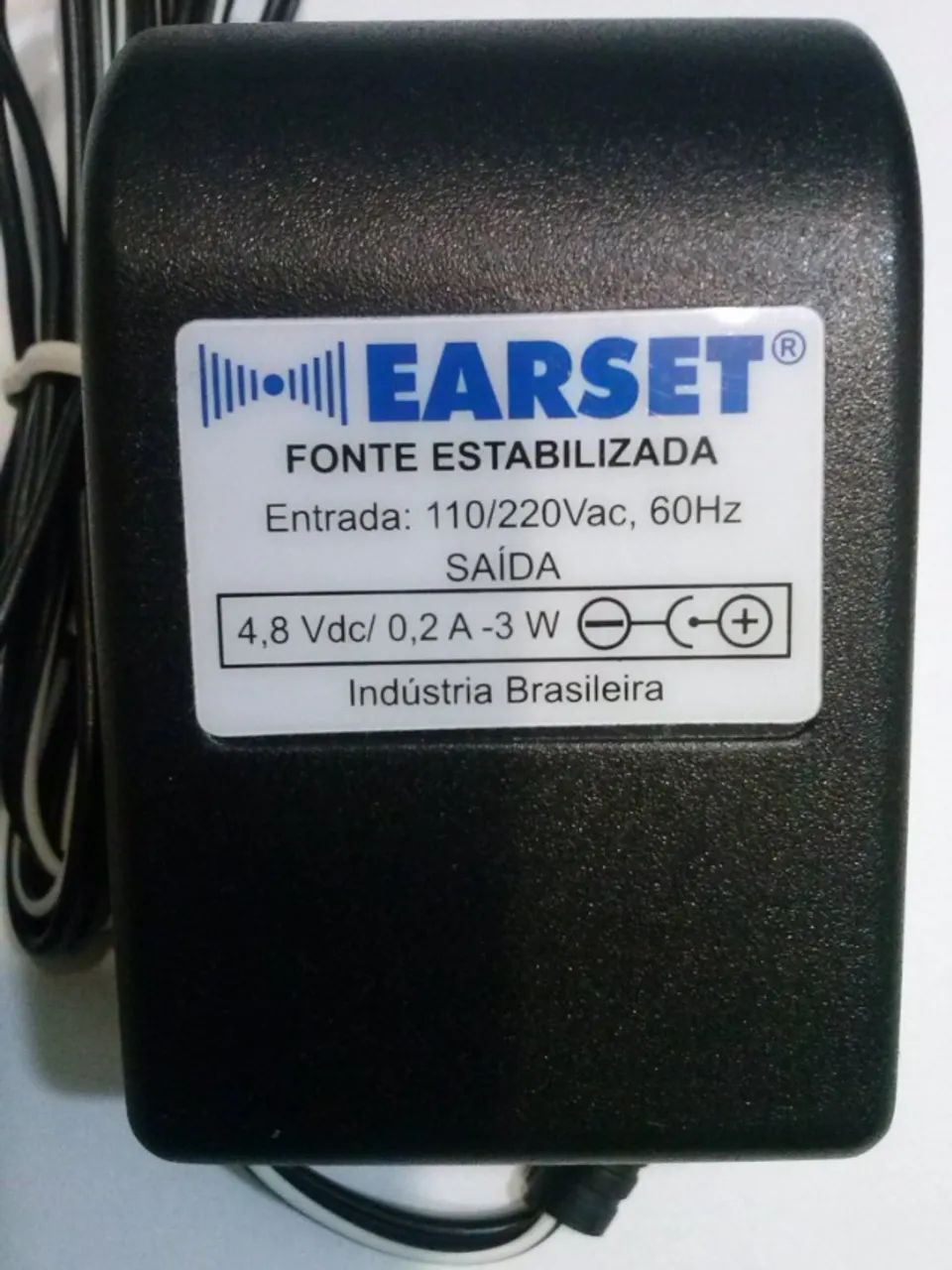Fonte Estabilizada Earset Conversor Bivolt 4,8vdc 0,2a - Usa (Usado) - Foto 2