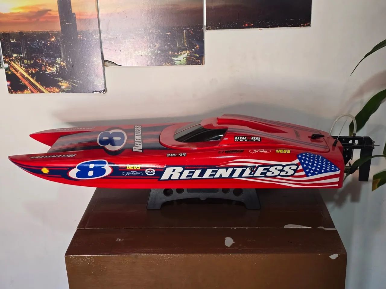 Lancha RC 75cm catamaran veloz - Foto 4