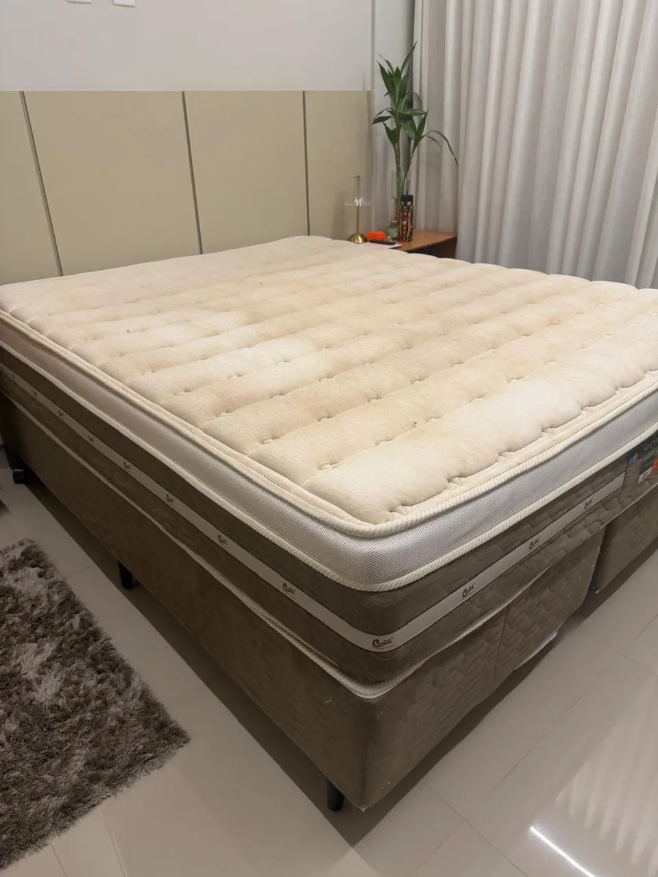 Vendo Cama e Box Queen Castor - Silver star - Foto 3