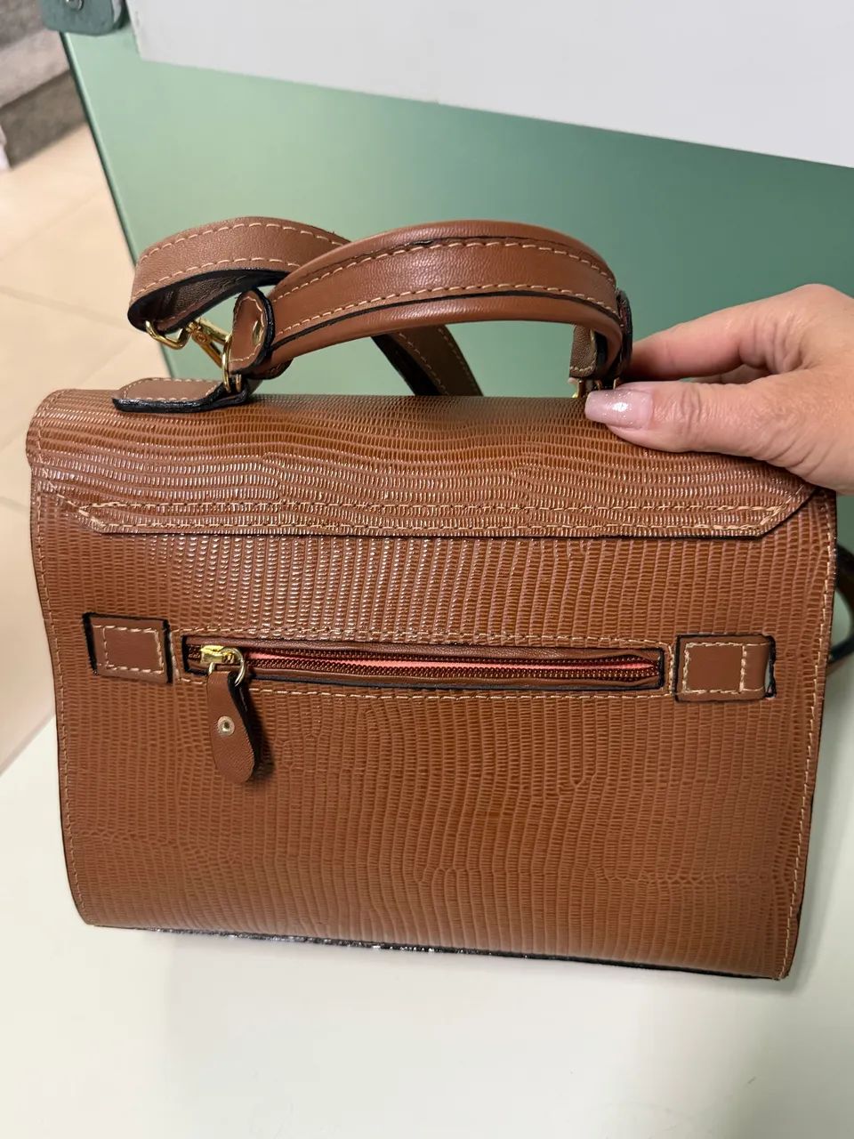 Bolsa de couro legítimo  - Foto 3