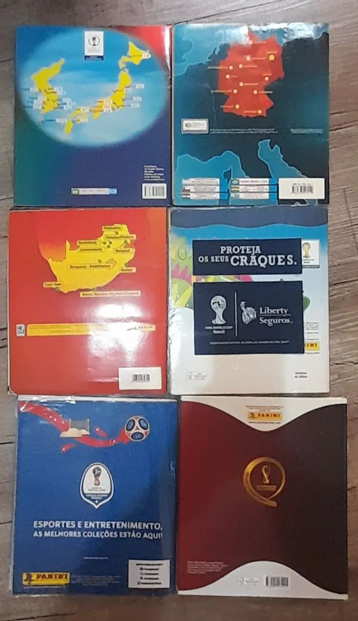 Álbuns copa do mundo 2002, 06 ,10,14,18 e 22 - Foto 2