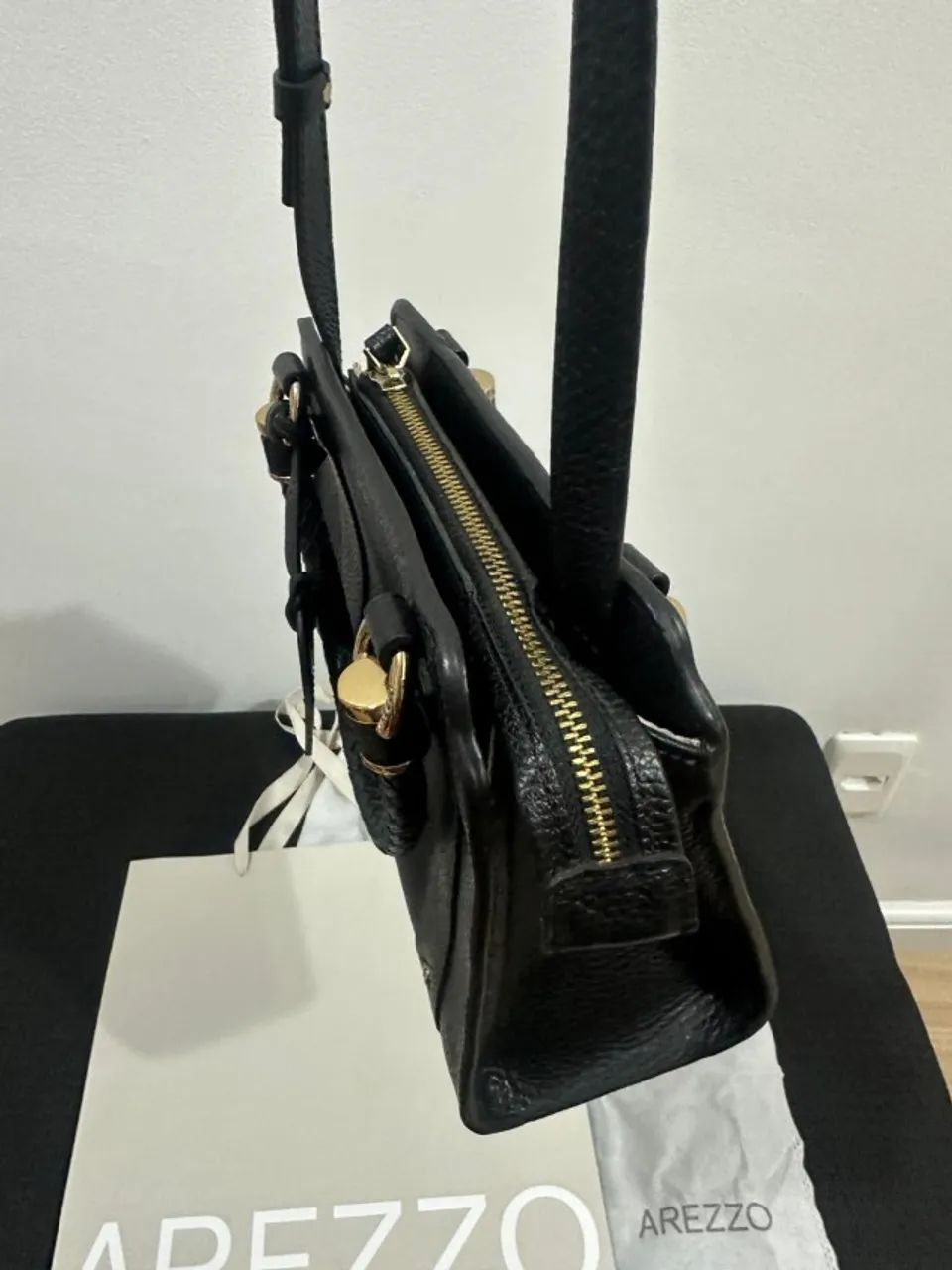 Bolsa Tote Preta Couro  - Foto 2