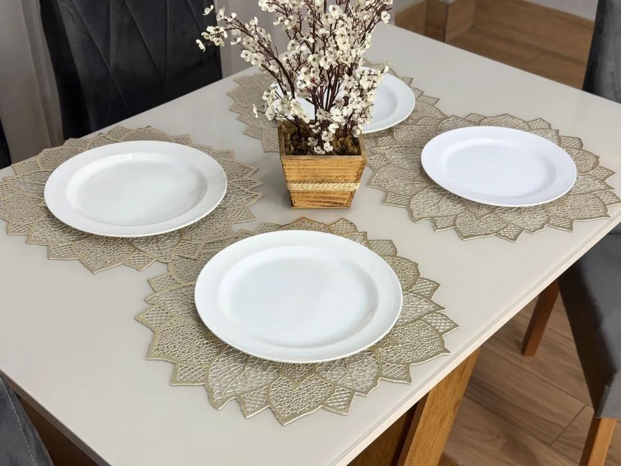 Mesa de Jantar Classic 1.20×0.80 Com 4 Cadeiras- Entrega Rápida - Foto 5