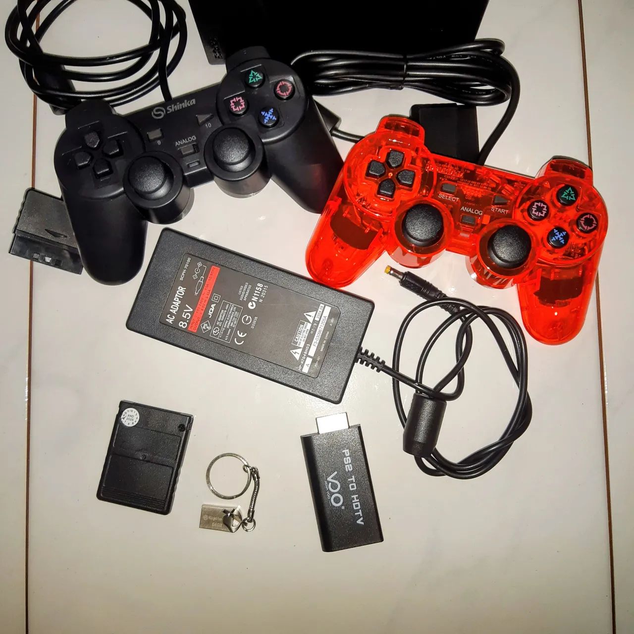 PS2 Slim com 2 controles, 24 jogos e leitor funcionando - Foto 2