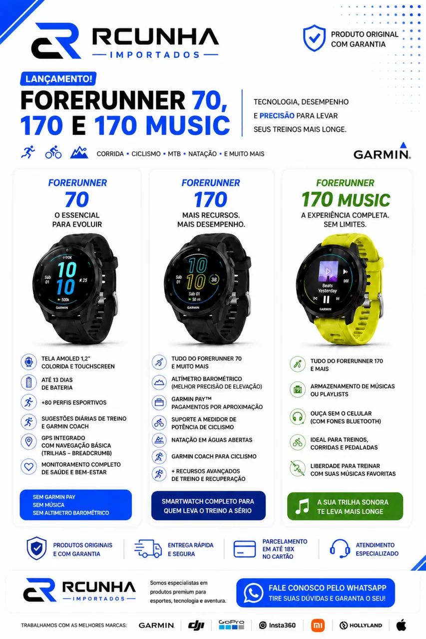 Relógio Garmin a partir de R$ 1.059,00