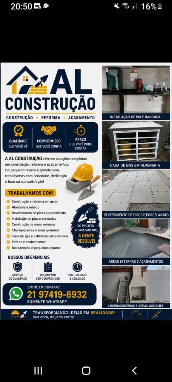 Al reformas e construção oferece responsabilidade e confiança aus clientes 