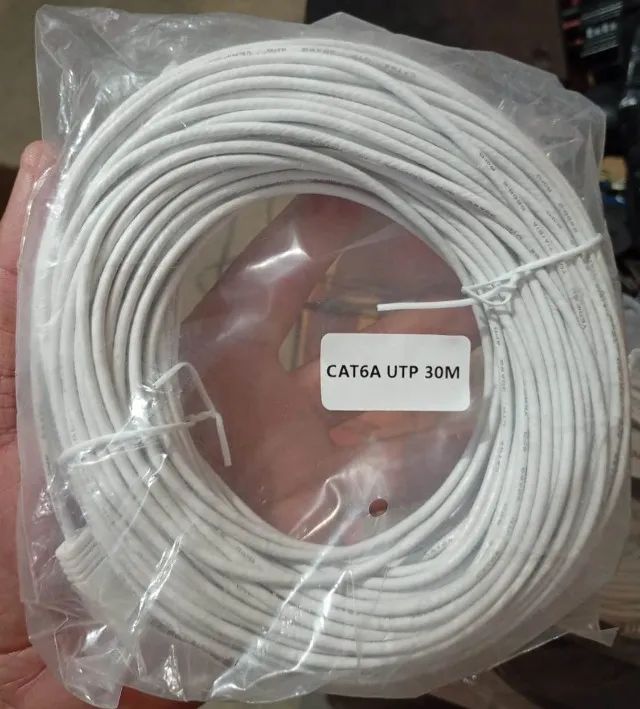 Cabo Fino De Rede Internet Cat 6a 10 Gbps Rj45 Lan 20 Metros - Foto 6