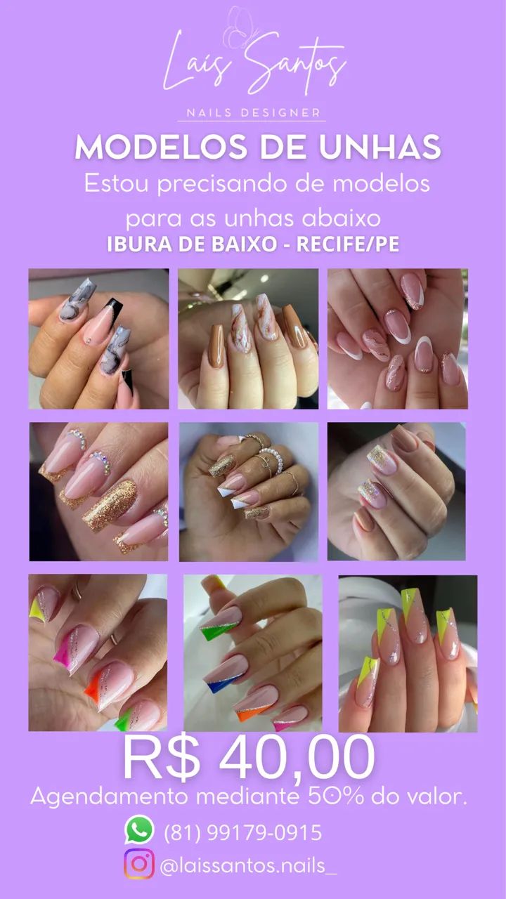 Modelos para alongamento em gel 