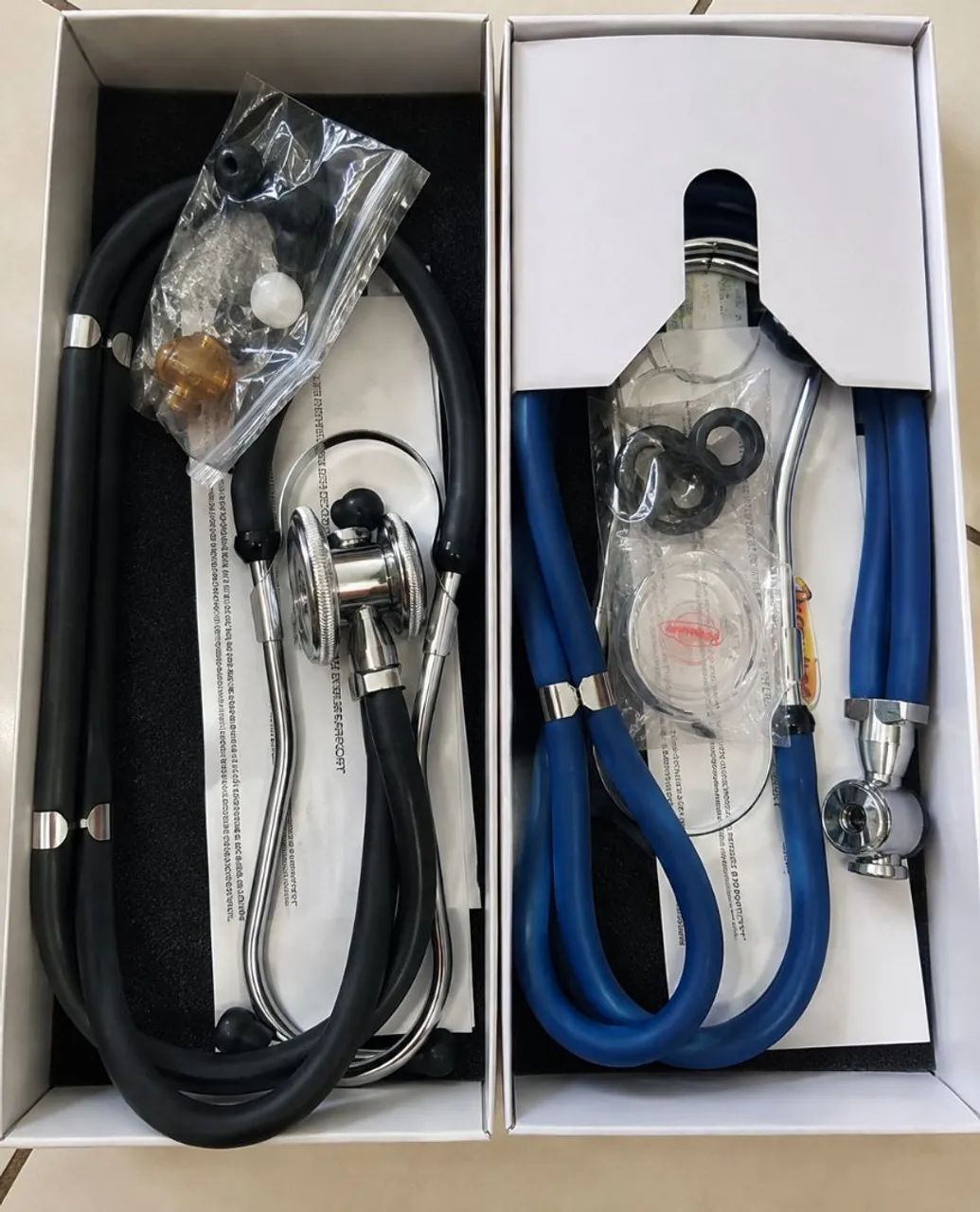 2 Estetoscópios premium azul e preto - Foto 2
