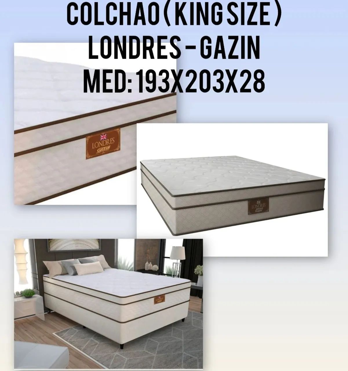 Colchão King - Molas Ensacadas - Até 900 reais Vendo - Foto 4