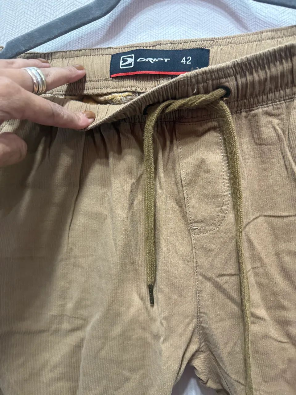 Calça masculina jogger Dript tamanho 42 caqui  - Foto 3