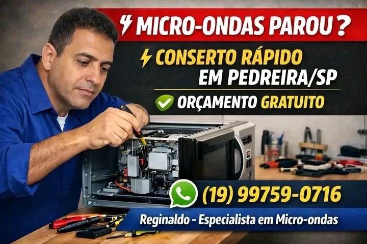 Conserto de Micro-ondas e Eletrodomésticos em Pedreira SP ? Atendimento Técnico e rápido.  - Foto 4
