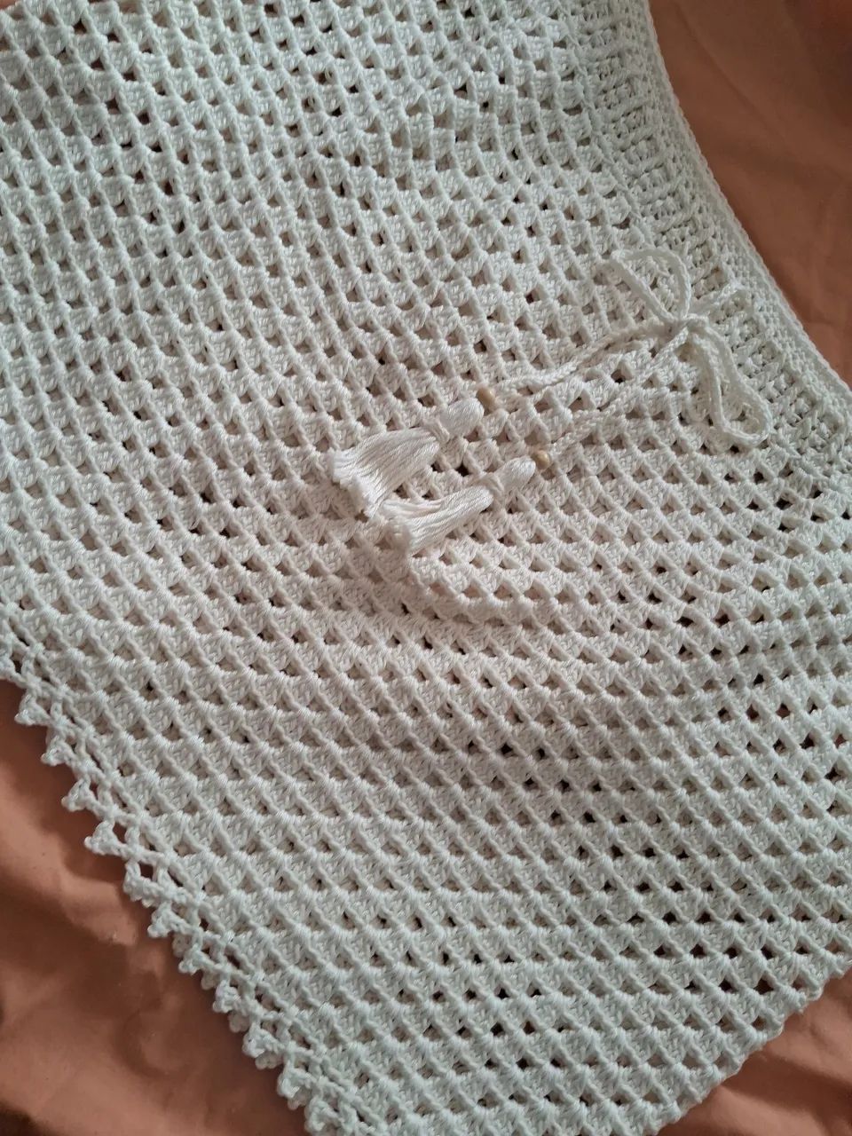 Saia de croche feita à mão 