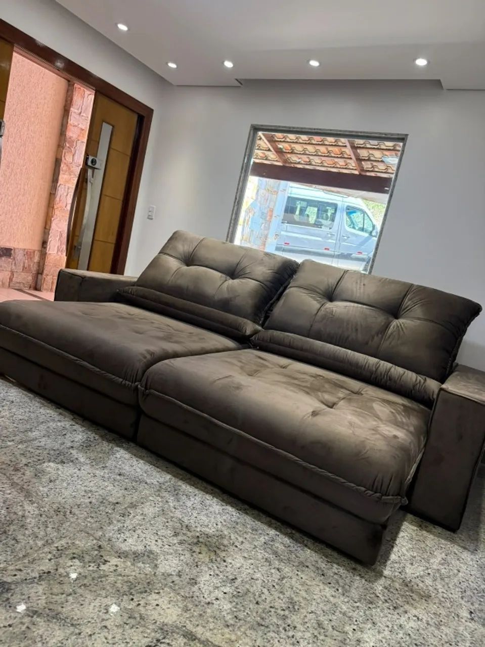 SOFÁ COLISEU RETRÁTIL E RECLINÁVEL 2,90M ? PILLOW 30 CM - Foto 5