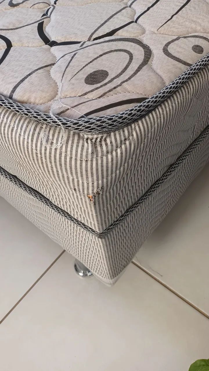 Cama box de solteiro e colchão de solteiro  - Foto 4