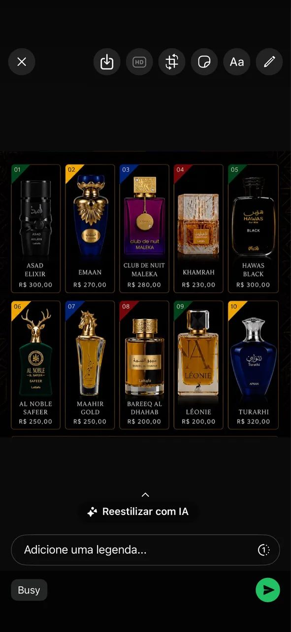 Perfumes importados. 