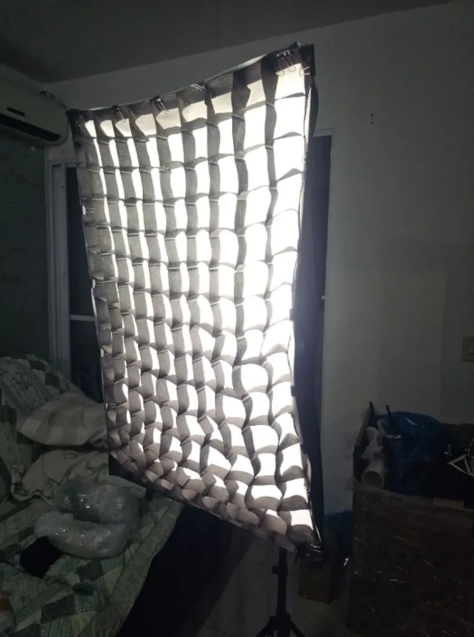 Softbox retangular 60x80 com grid e lampadas