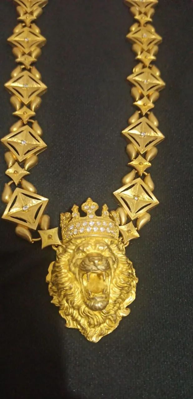 Cordão khalifa, pingente idêntico a ouro.