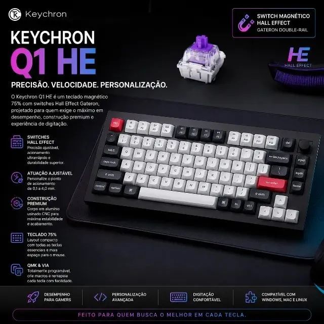 Teclado Magnético Keychron Q1 HE (SP)