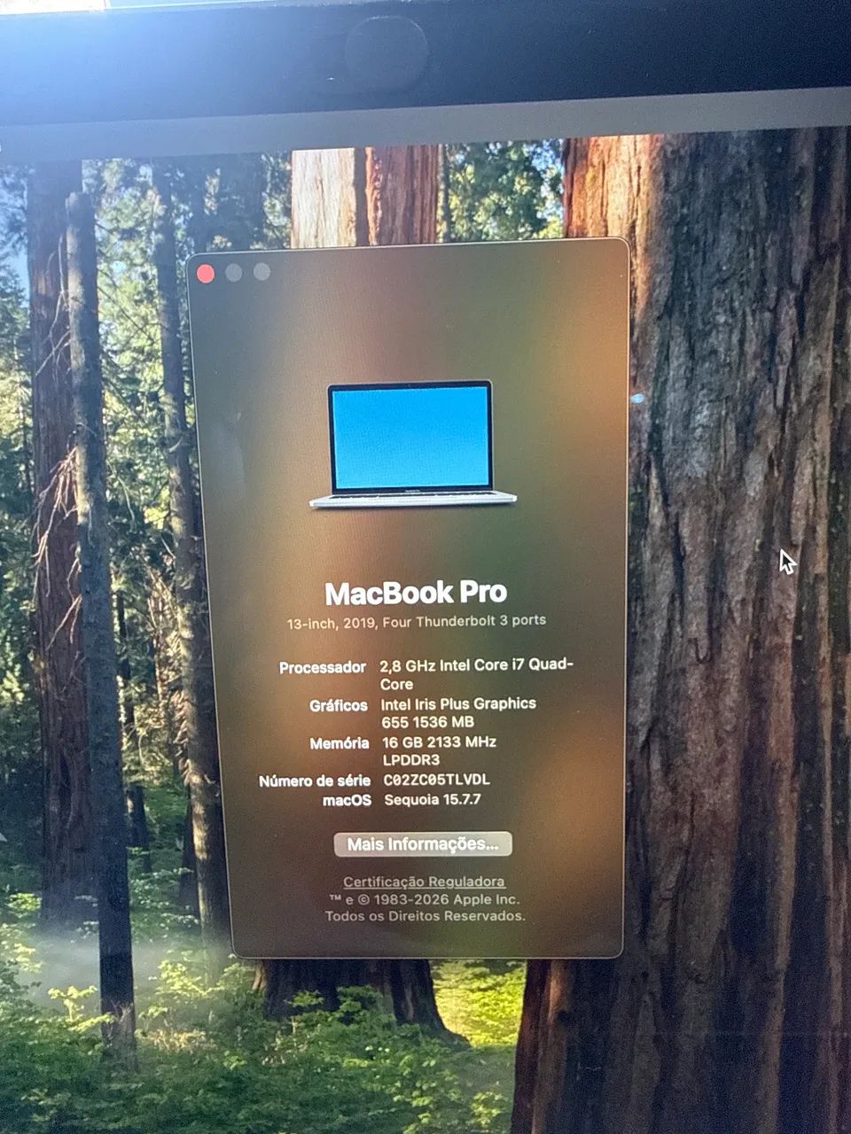 MacBook Pro a1989 touchbar i7 16gb de ram  - Foto 4