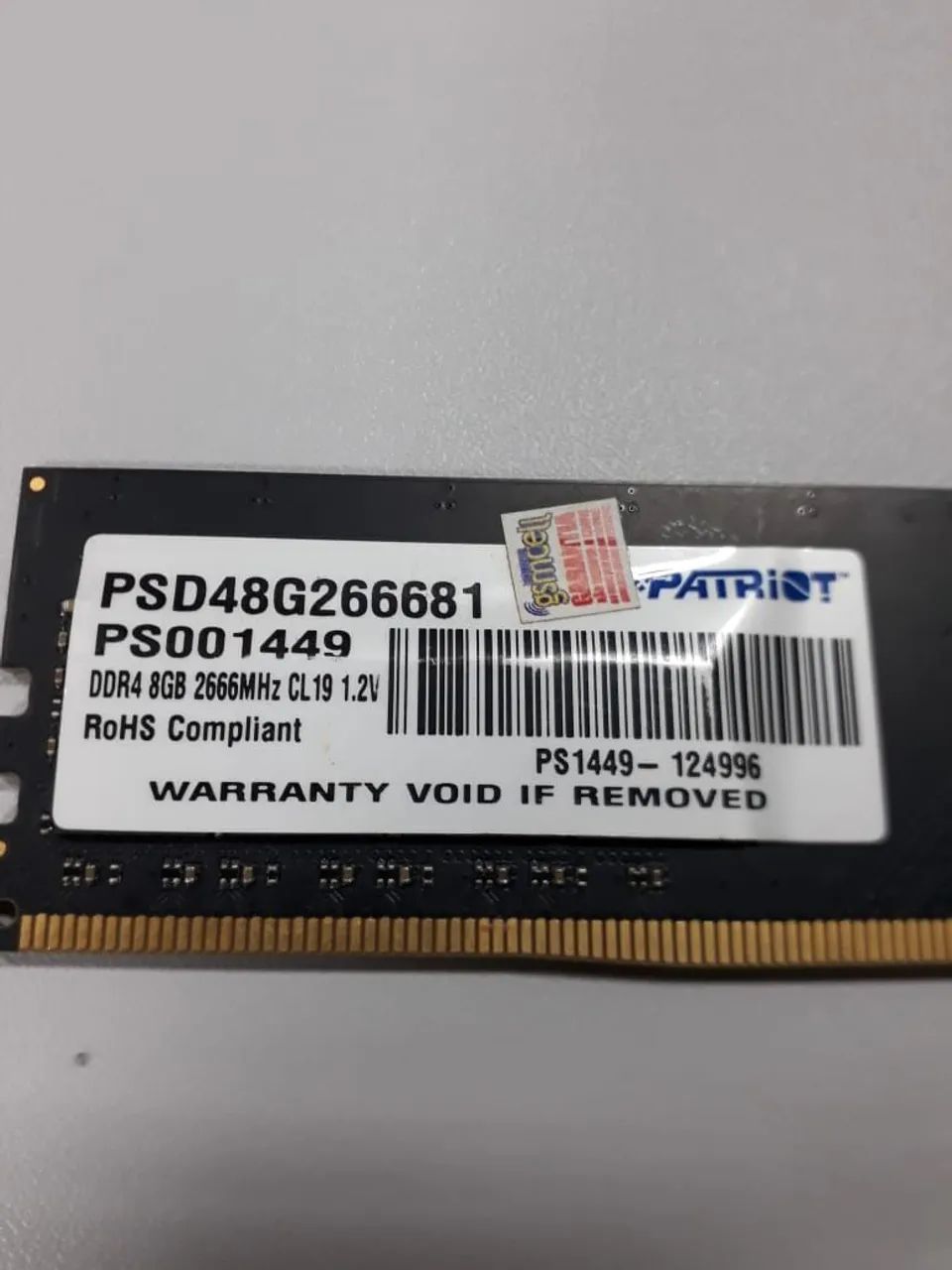 Memória Ram DDR 4 de 8 Gigas semi nova Barato! - Foto 2